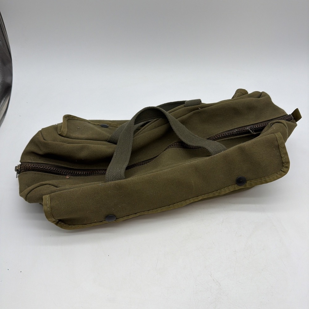 NSN 5140-00-329-4306 Military Army Mechanics OD Green Heavy Canvas Tool Bag